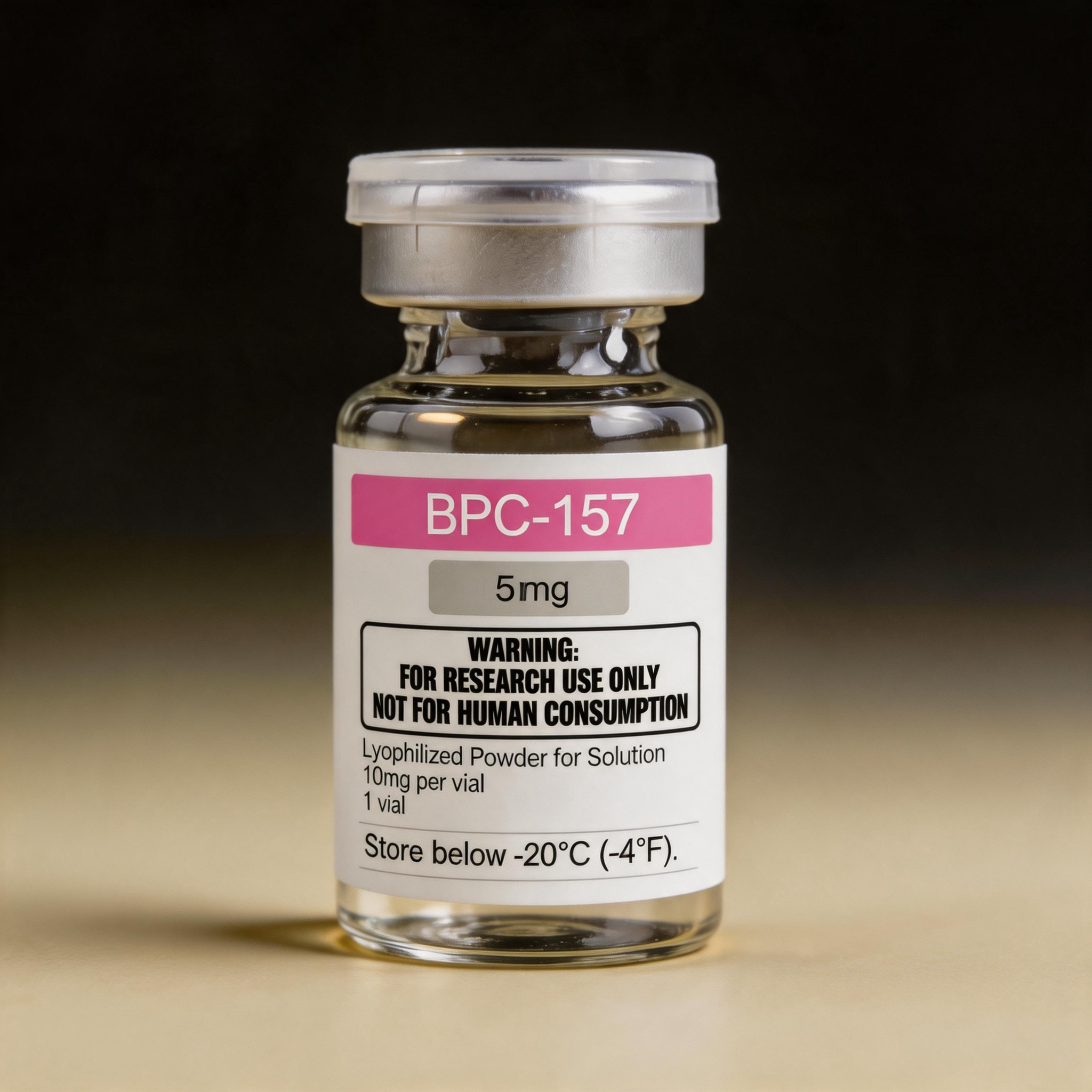 BPC-157 — dark amber peptide research vial