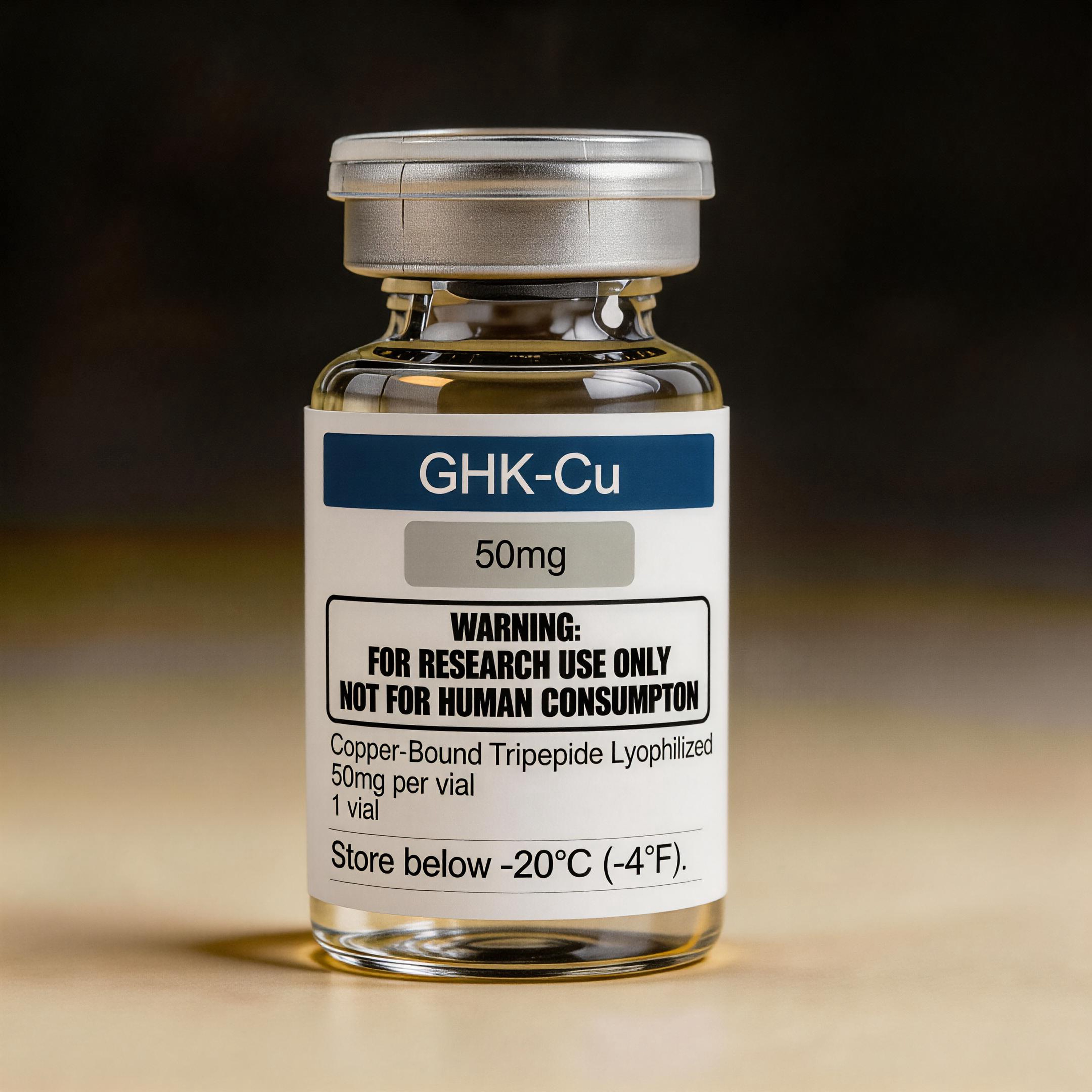 GHK-Cu research peptide vial