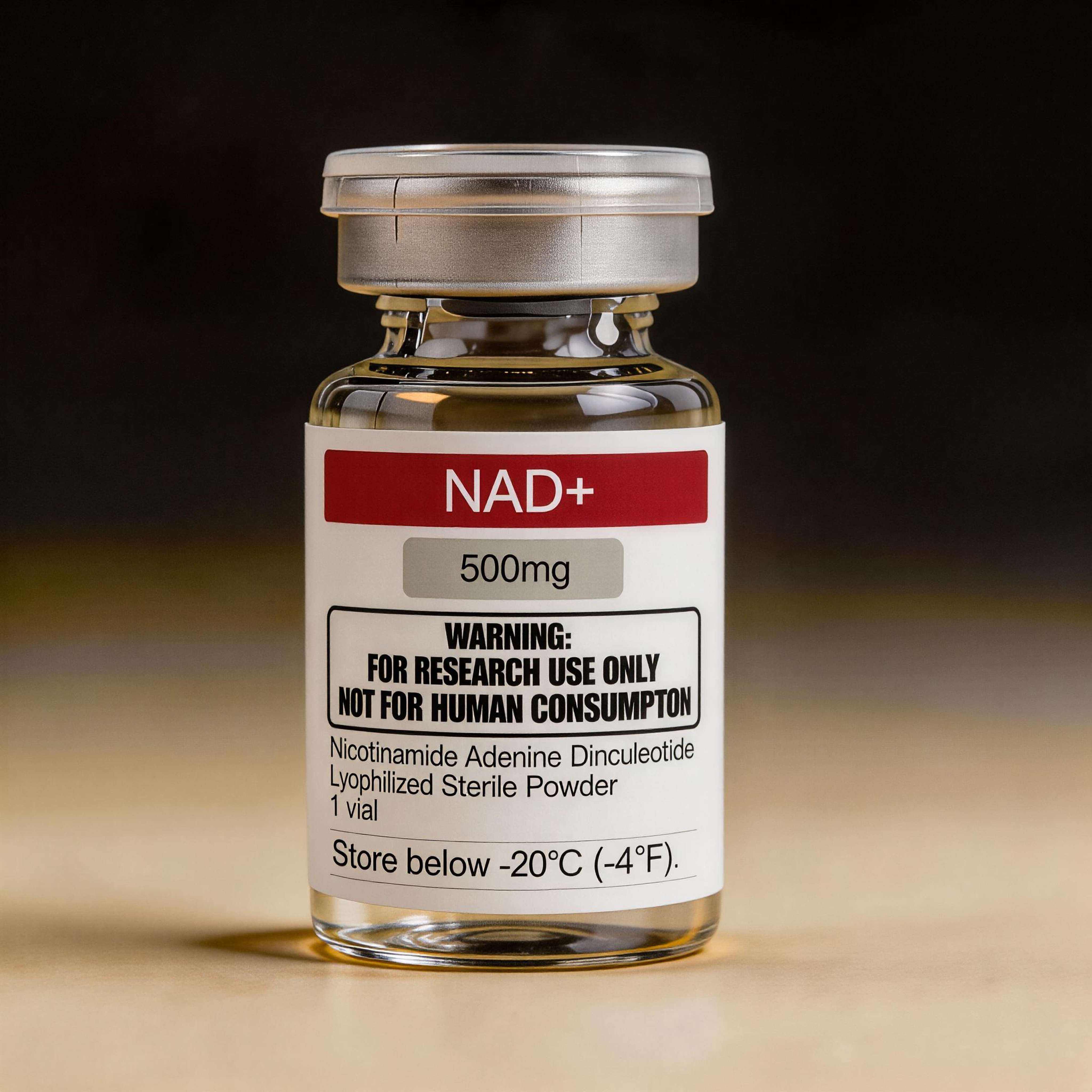 NAD+ research peptide vial